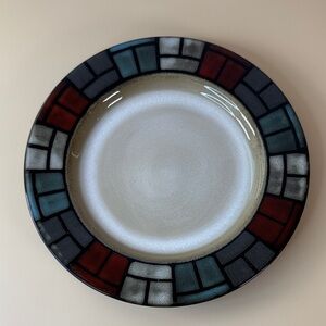 Set Of 2 Multicolor Ceramic Desert Plates